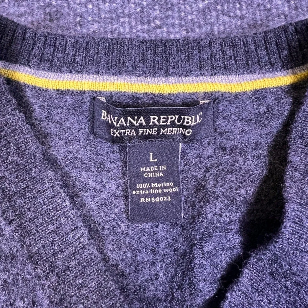 Banana Republic Extra Fine Merino Wool Sweater Boys L Gray School Uniform Winter